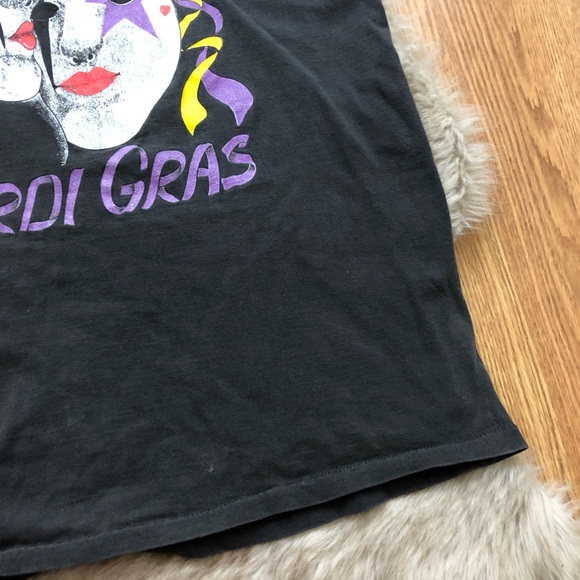 Vintage 80s Mardi Gras T-shirt Size Large - Picture 7 of 8